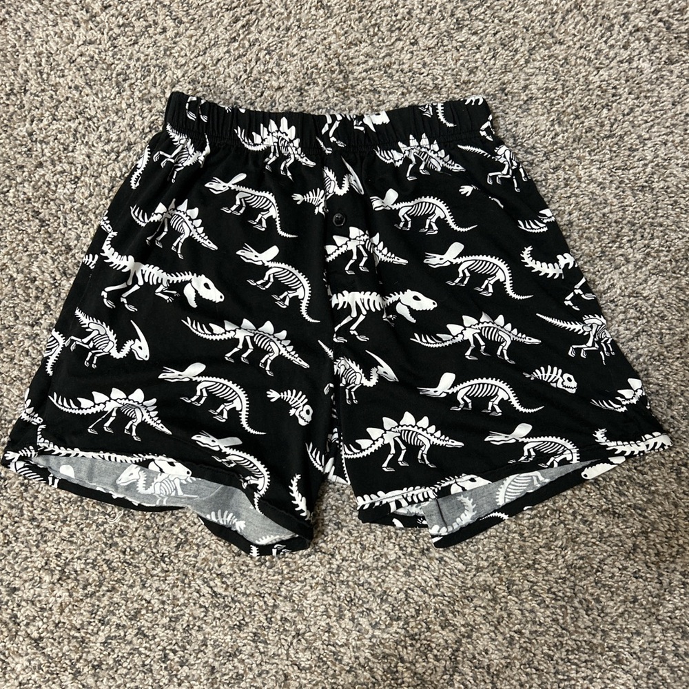 Dinosaur print pajama shorts